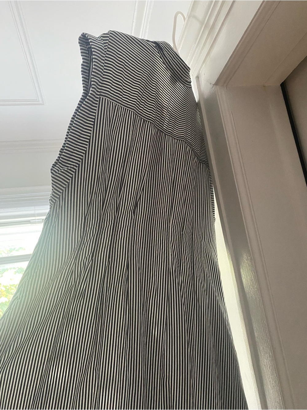 GAP Sleeveless Striped Midi Shirt Dress in Navy and White - Picture 4 of 6